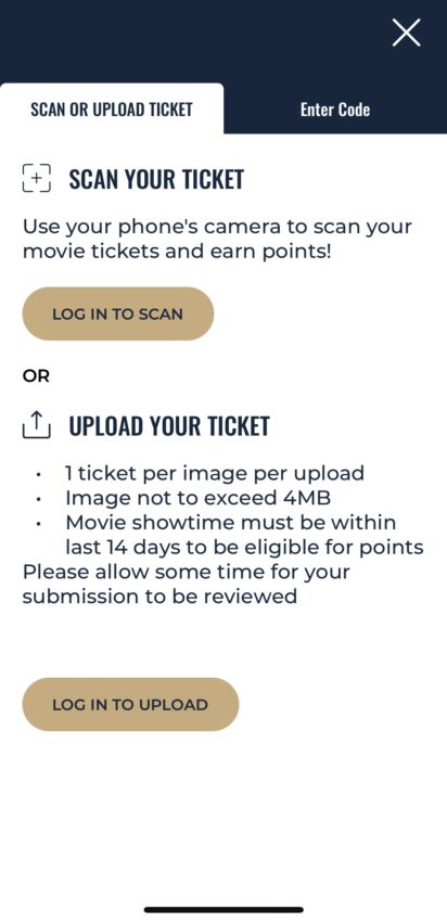 Disney Movie Insiders ticket scanner